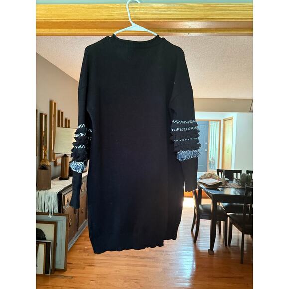 Cocoa & Carmen open duster Cardigan 
fabric fringe detail. On cuffs, pocket s/m - Picture 2 of 8